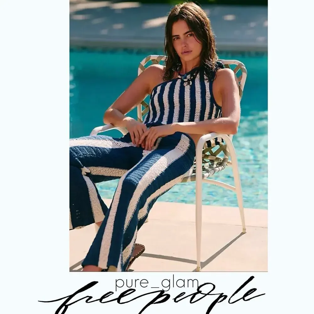 Free People crochet set Free-est pants set summer